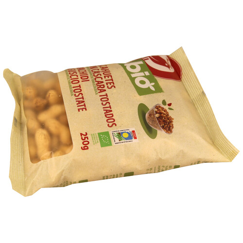 Alcampo PRODUCTO ALCAMPO Cacahuetes tostados con cáscara ecológicos 250 g