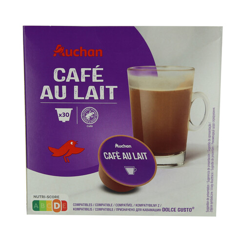 Alcampo PRODUCTO ALCAMPO Café en cápsulas con leche 30 uds
