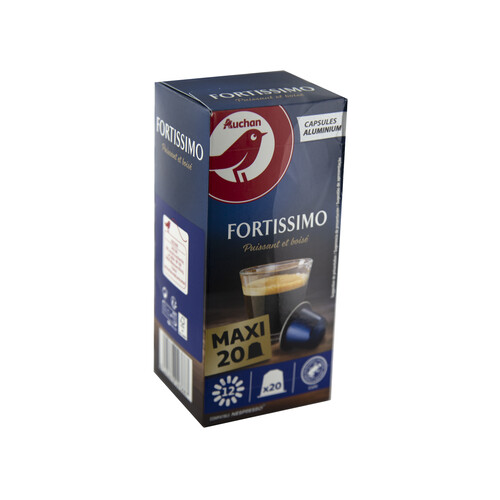 Alcampo PRODUCTO ALCAMPO Café en cápsulas Fortissimo I12 20 uds