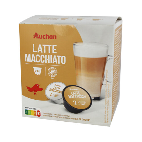 Alcampo PRODUCTO ALCAMPO Café en cápsulas Latte Macchiato 16 uds