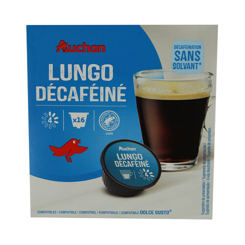 Alcampo PRODUCTO ALCAMPO Café en cápsulas Lungo Descafeinado I4 16 uds