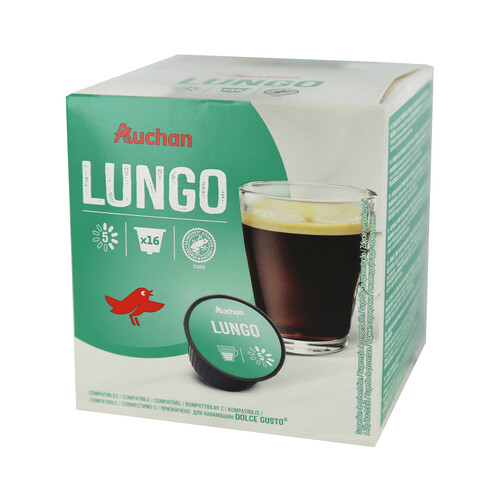 Alcampo PRODUCTO ALCAMPO Café en cápsulas Lungo I5 16 uds