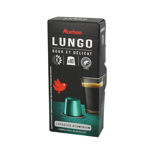 Alcampo PRODUCTO ALCAMPO Café en cápsulas Lungo I6 10 uds.