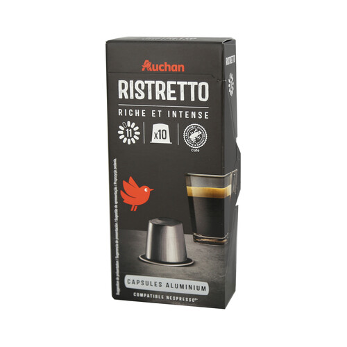 Alcampo PRODUCTO ALCAMPO Café en cápsulas Ristretto I11 10 uds