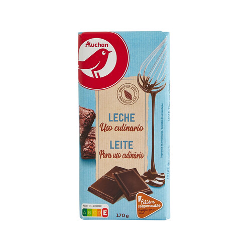 Alcampo PRODUCTO ALCAMPO Chocolate con leche para uso culinario tableta 170 g