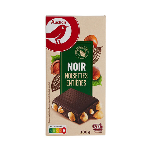 Alcampo PRODUCTO ALCAMPO Chocolate negro con avellanas enteras tableta 180 g