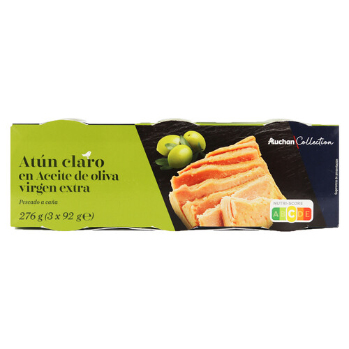 Alcampo PRODUCTO ALCAMPO Collection Atún claro en aceite de oliva virgen extra 3 x 92 g