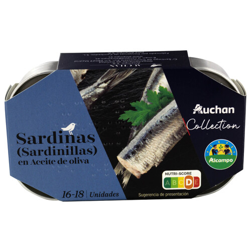 Alcampo PRODUCTO ALCAMPO Collection Sardinillas en aceite de oliva (16 - 18 uds) 81 g