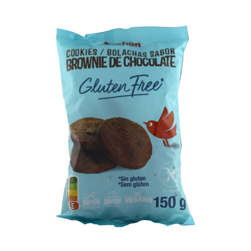 Alcampo PRODUCTO ALCAMPO Cookies (galletas) con sabor a brownie de chocolate elaboradas sin gluten ni lactosa 150 g