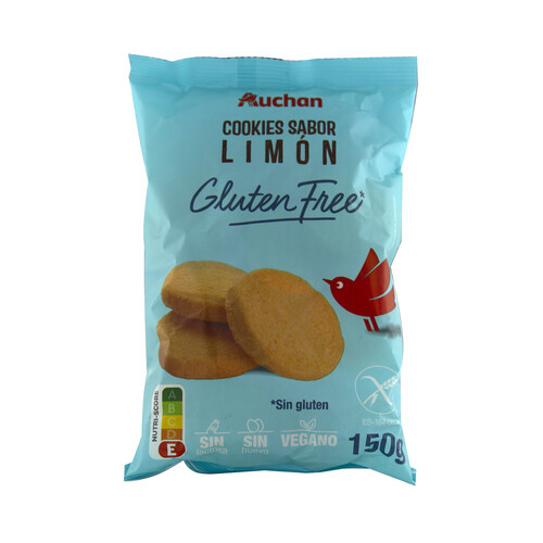 Alcampo PRODUCTO ALCAMPO Cookies (galletas) con sabor a limón elaboradas sin gluten ni lactosa 150 g