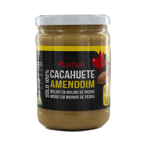 Alcampo PRODUCTO ALCAMPO Crema de cacahuete (100% cacahuete molido en molino de piedra) 500 g