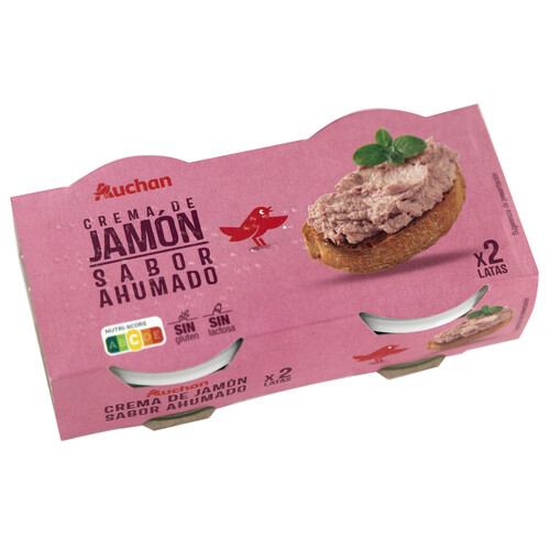 Alcampo PRODUCTO ALCAMPO Crema de jamón con sabor ahumado 2 x 80 g