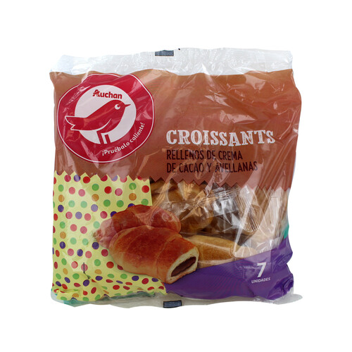 Alcampo PRODUCTO ALCAMPO Croissants rellenos de crema de cacao y avellanas 315 g