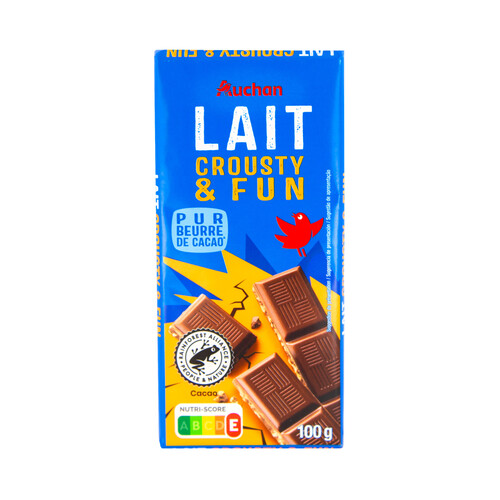 Alcampo PRODUCTO ALCAMPO Crousty & Fun Chocolate con cereales crujientes tableta 100 g