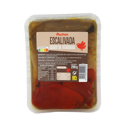 Alcampo PRODUCTO ALCAMPO Escalivada asado de verduras AUCHAN bandeja de 290 g
