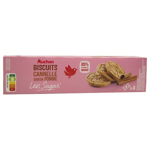 Alcampo PRODUCTO ALCAMPO Galleta de canela con sabor a manzananos elaborada con menos azúcar 130 g