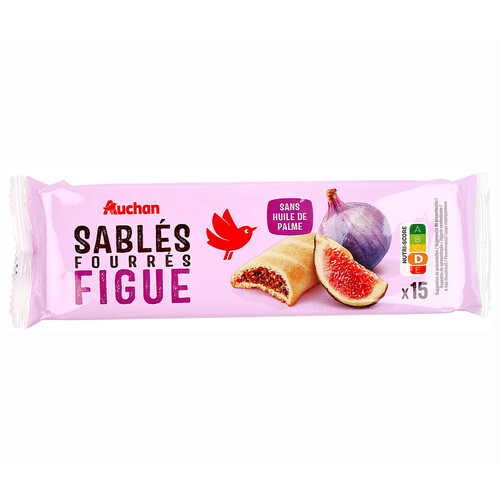 Alcampo PRODUCTO ALCAMPO Galleta rellena de higo auchan 165 g