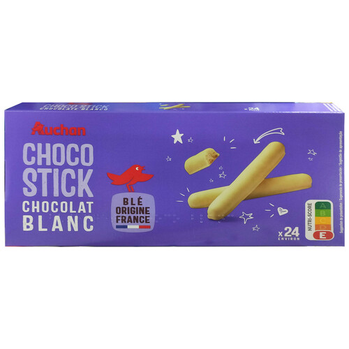 Alcampo PRODUCTO ALCAMPO Galletas con forma de palitos cubiertas de chocolate blanco 150 g