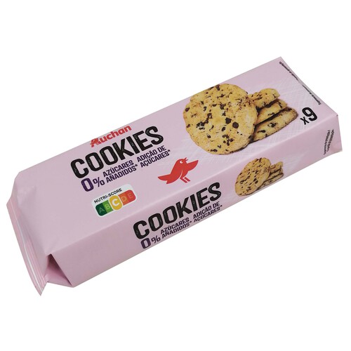 Alcampo PRODUCTO ALCAMPO Galletas con pepitas de chocolate 0% azúcares añadidos 135 g