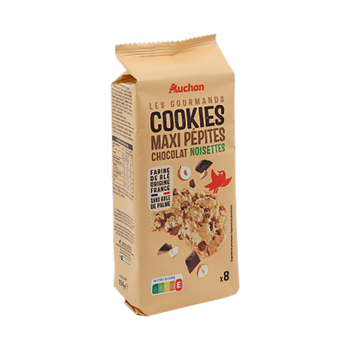 Alcampo PRODUCTO ALCAMPO Galletas cookies de avellana con pepitas de chocoalte 184 g