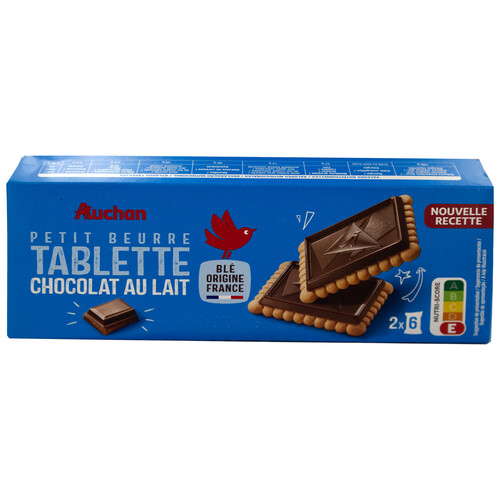 Alcampo PRODUCTO ALCAMPO Galletas de mantequilla con tableta de chocolate con leche 150 g