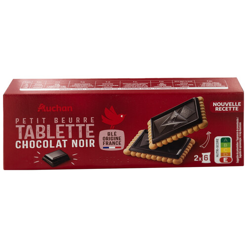 Alcampo PRODUCTO ALCAMPO Galletas de mantequilla con tableta de chocolate negro 150 g