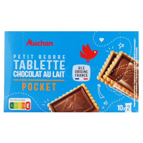 Alcampo PRODUCTO ALCAMPO Galletas de mantequilla con tableta de chocolate con leche 225 g