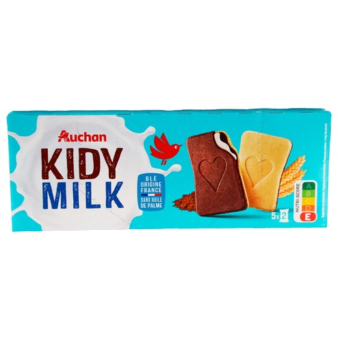 Alcampo PRODUCTO ALCAMPO Galletas (obleas) con relleno de chocolate y de leche 128 g