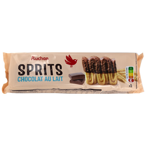 Alcampo PRODUCTO ALCAMPO Galletas sprtis parcialmente recubiertas de chocolate con leche 150 g