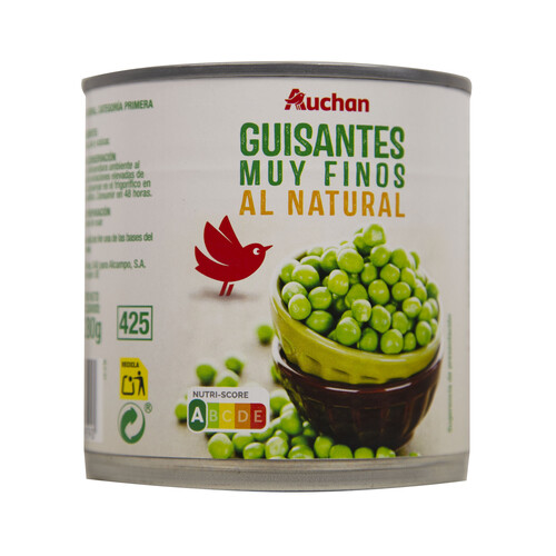 Alcampo PRODUCTO ALCAMPO Guisantes muy finos al natural lata de 280 g