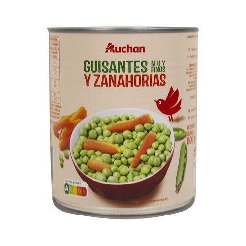 Alcampo PRODUCTO ALCAMPO Guisantes muy finos con zanahorias lata de 530 g