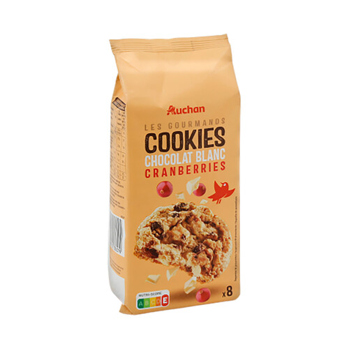 Alcampo PRODUCTO ALCAMPO Les gourmands Galletas cookies con chocolate blanco y arándanos 200 g