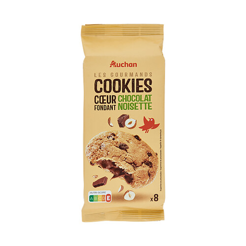 Alcampo PRODUCTO ALCAMPO Les Gourmands Galletas cookies rellena de chocolate foundant y avellanas 200 g