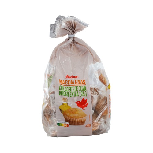 Alcampo PRODUCTO ALCAMPO Magdalenas con un 3% de aceite de oliva virgen extra 600 g