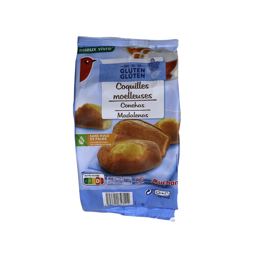 Alcampo PRODUCTO ALCAMPO Magdalenas sin gluten 6 uds. 180 g