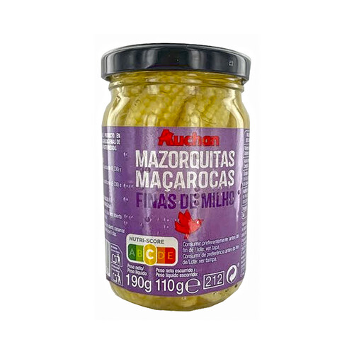 Alcampo PRODUCTO ALCAMPO Mazorquitas finas PRODUCTO ALCAMPO frasco de 110 g
