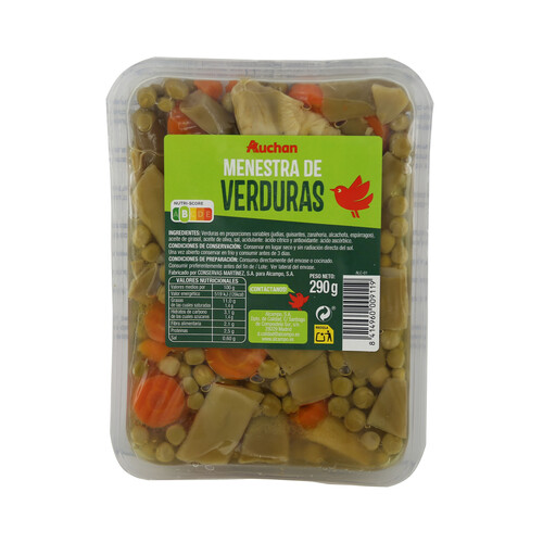 Alcampo PRODUCTO ALCAMPO Menestra de verduras PRODUCTO ALCAMPO bandeja 290 g
