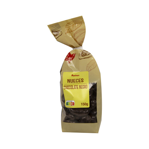 Alcampo PRODUCTO ALCAMPO Nueces bañadas en chocolate negro 150 g