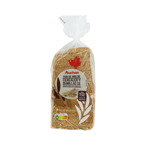 Alcampo PRODUCTO ALCAMPO Pan de molde de 12 cereales y semillas 580 g