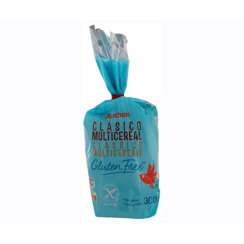 Alcampo PRODUCTO ALCAMPO Pan de molde multicereales elaborado sin gluten 300 g