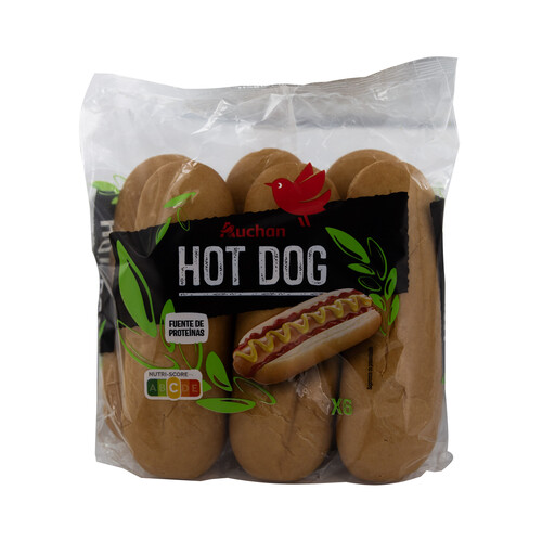 Alcampo PRODUCTO ALCAMPO Pan para perritos calientes (hot dogs) 6 uds. 330 g