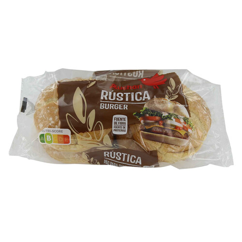 Alcampo PRODUCTO ALCAMPO Pan rústico para hamburguesa 4 x 75 g
