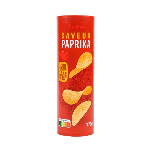 Alcampo PRODUCTO ALCAMPO Patatas con forma de teja y sabor pimentón 170 g