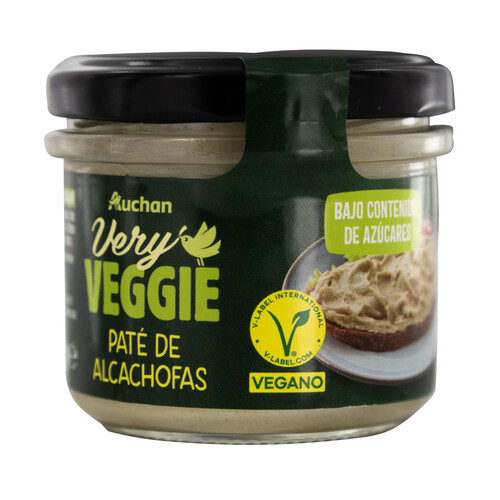 Alcampo PRODUCTO ALCAMPO Paté vegano de alcachofas con bajo contenido en azúcares 110 g