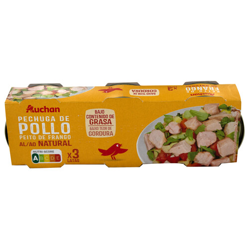 Alcampo PRODUCTO ALCAMPO Pechuga de pollo al natural 3 x 52 g