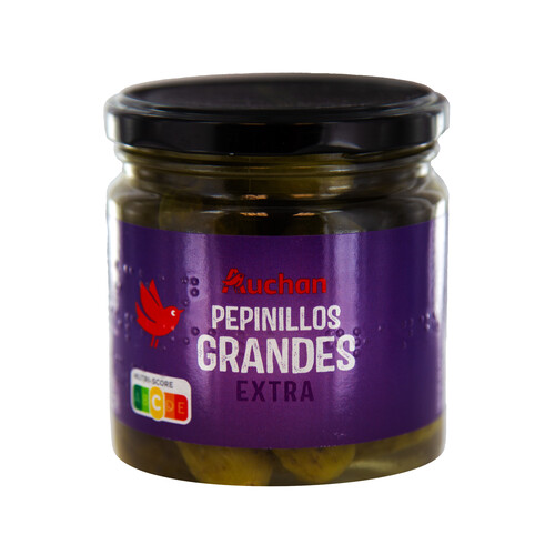 Alcampo PRODUCTO ALCAMPO Pepinillos grandes en vinagre 50/60 piezas extra frasco de 180 g