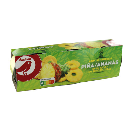 Alcampo PRODUCTO ALCAMPO Piña en su jugo pack 3 uds. x 136 g