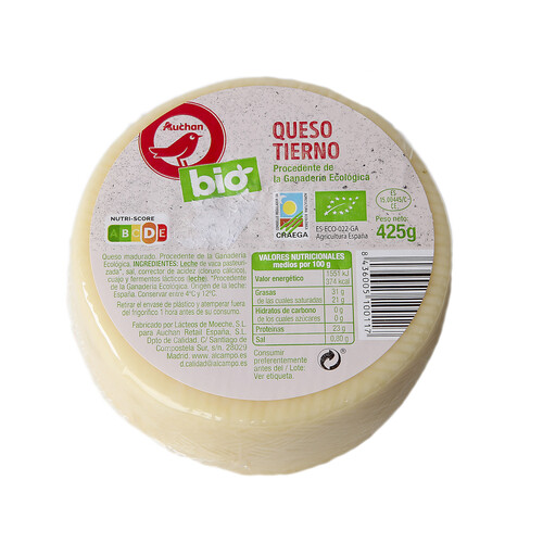 Alcampo PRODUCTO ALCAMPO Queso madurado de vaca ecológico PRODUCTO ALCAMPO 425 g