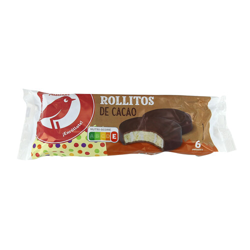 Alcampo PRODUCTO ALCAMPO Rollitos al cacao 6 uds. 270 g