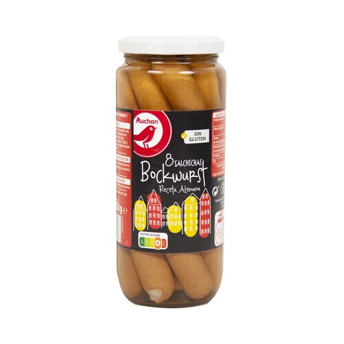 Alcampo PRODUCTO ALCAMPO Salchichas Bockwurst cocidas y ahumadas PRODUCTO ALCAMPO frasco de 360 g